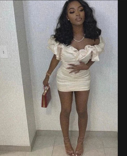 Short/Mini Off the Shoulder Black Girl Prom Dresses Homecoming Dresses S2897