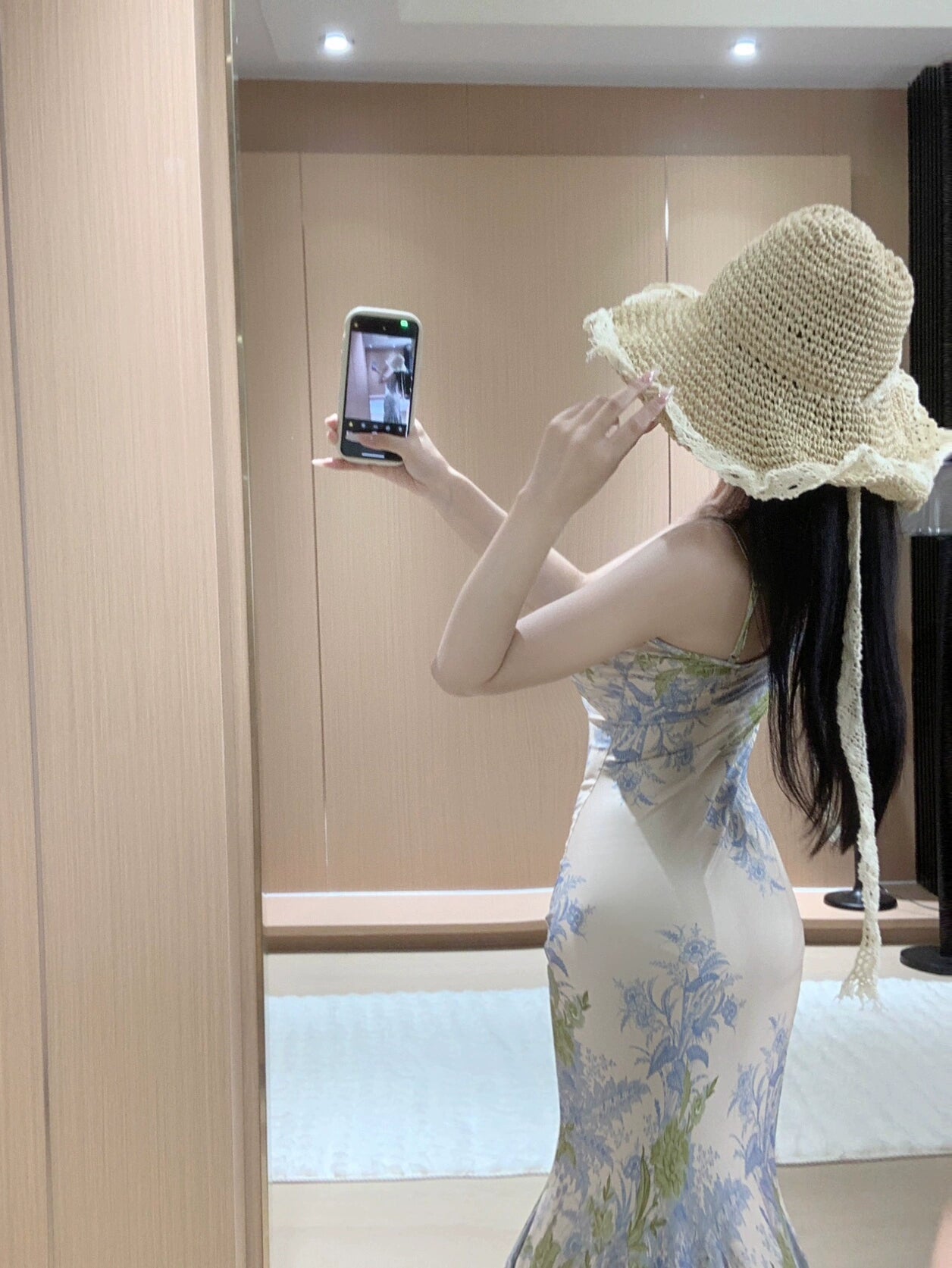 Retro painting sexy mermaid dress long party dress S5874