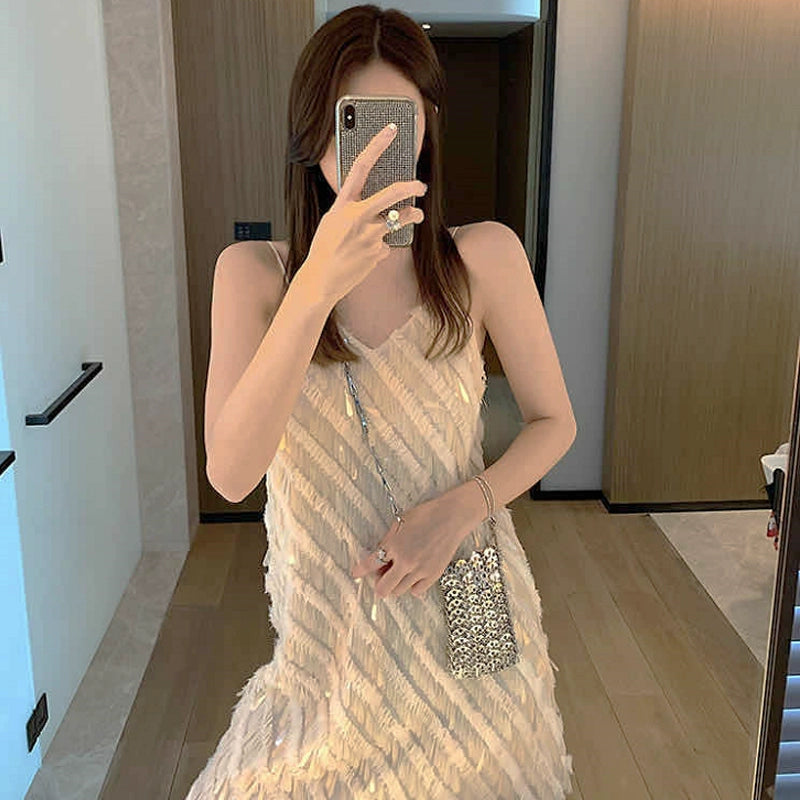 Birthday dress party dress design suspender dress S5780