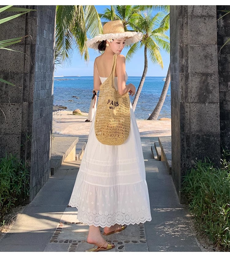 A Line White Long Stunning Evening Gown Party Prom Dress S7287