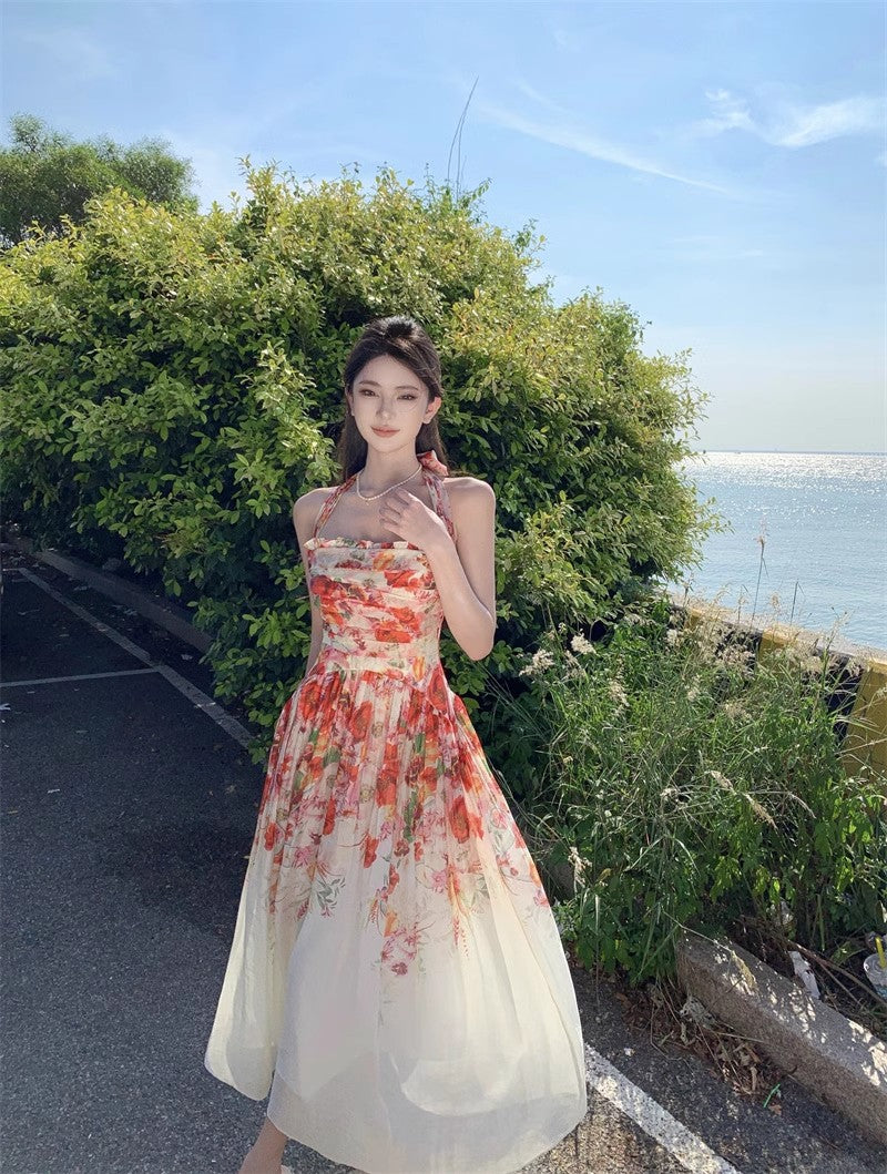 A Line Orange Long Stunning Evening Gown Party Prom Dress S7267