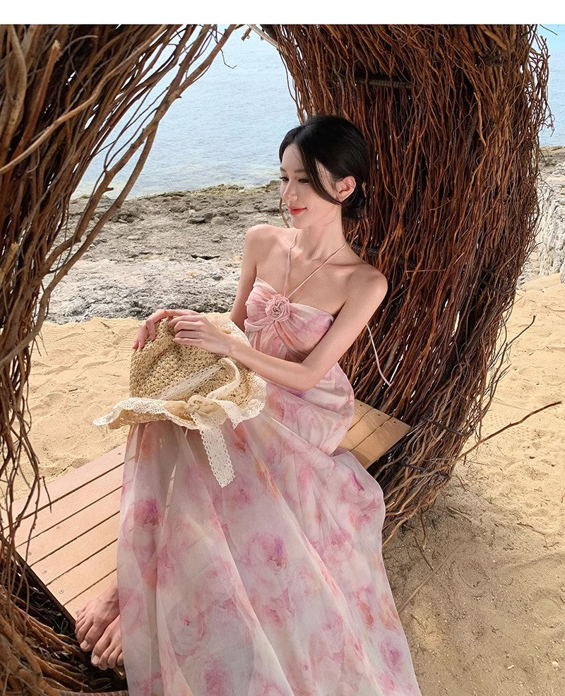 A Line Pink Long Stunning Evening Gown Party Prom Dress S7284