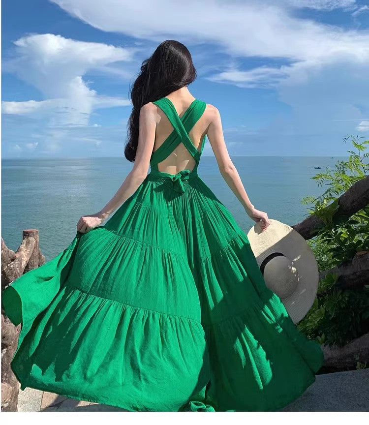 A Line Green Long Stunning Evening Gown Party Prom Dress S7278