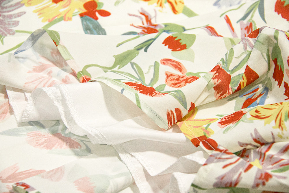 Thai floral dress 2025 new tea break oil painting suspender skirt for small size R0018