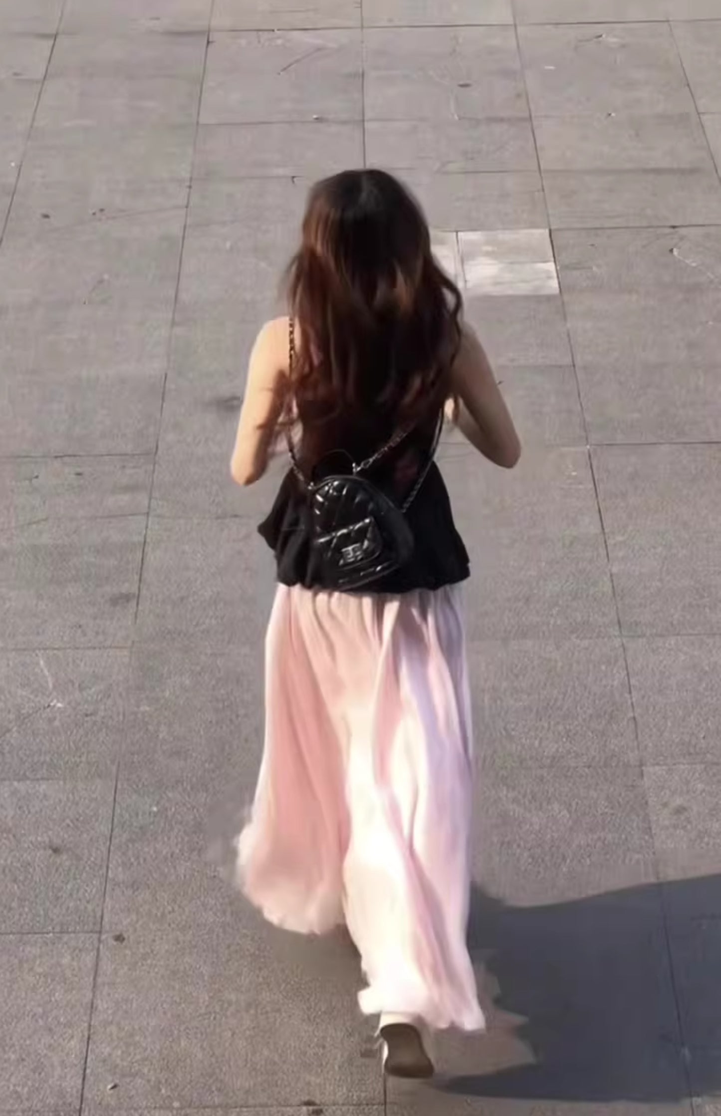 2025 suit outfit waist bud suspender top pink skirt two-piece suit R0520