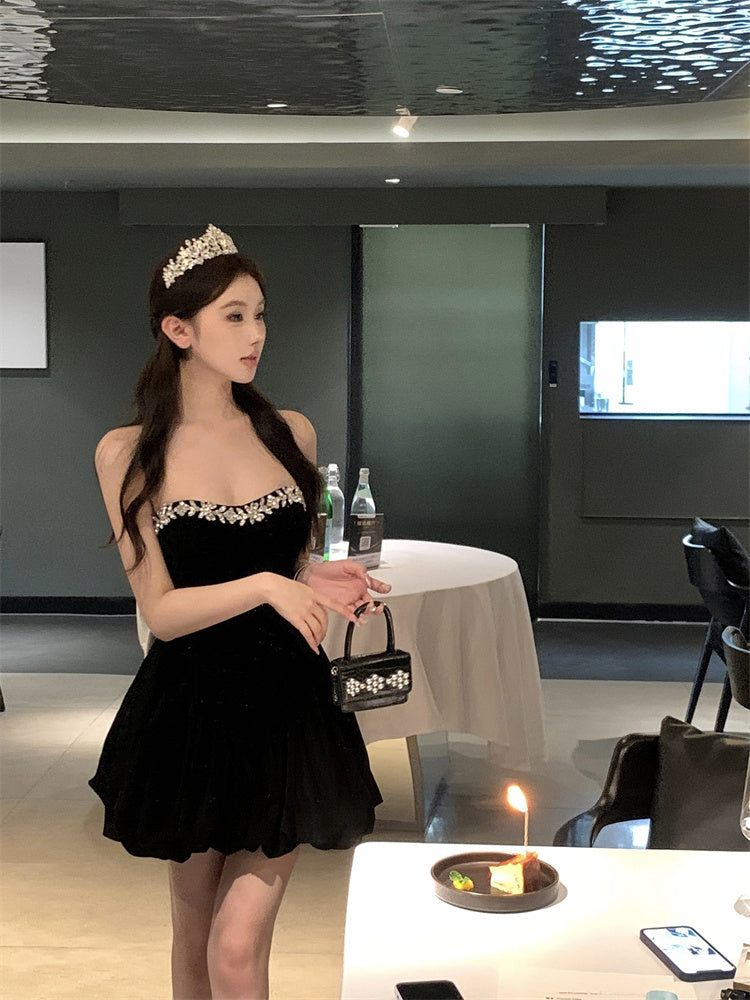 Birthday party small dress skirt high-end niche princess skirt tutu skirt tube top dress R1794