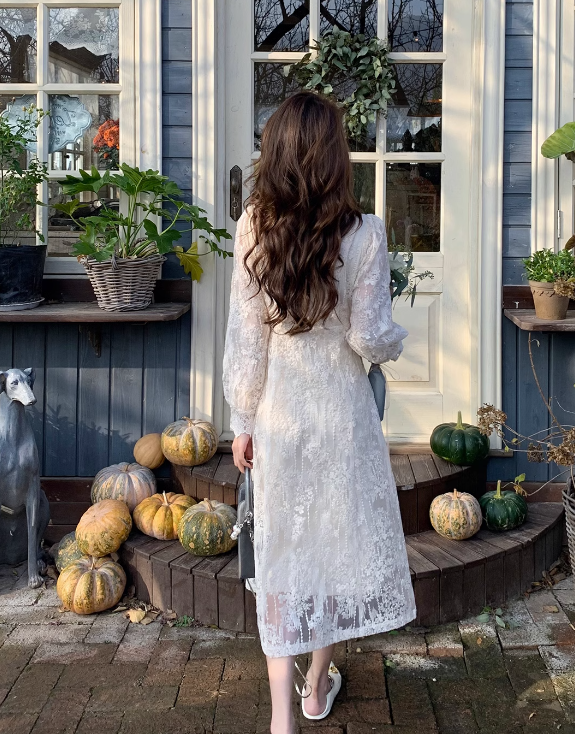 new style beautiful dres long-sleeved fairy skirt long skirt S3468