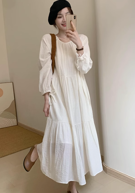 fluttering dress new long-sleeved skirt for women S3458