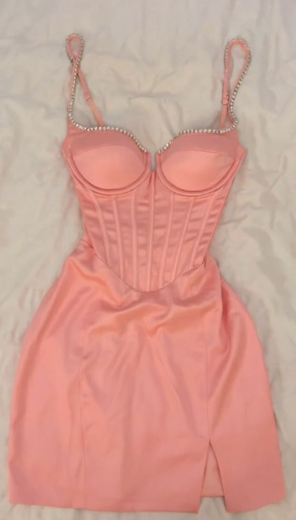 Bodycon V-Neck Corset Mini Dress,Sexy Homecoming Dress S5053