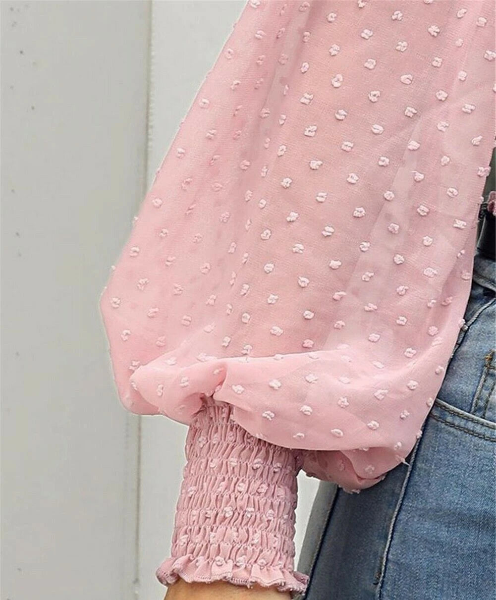 Hot Off Shoulder Autumn Chiffon Shirts Top Lady Women Long Sleeve Shirt Slim Casual Solid White Blouses S2507