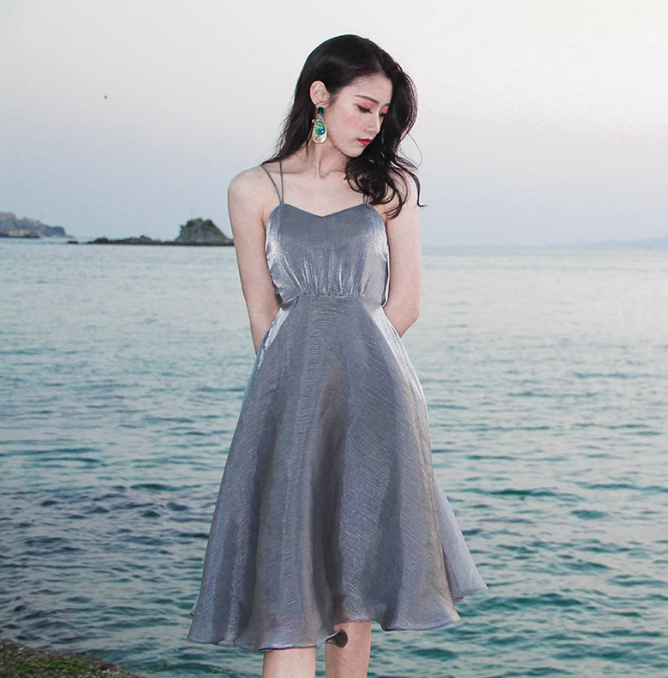 Beach dress holiday dress travel clothes super fairy sexy backless skirt R1509