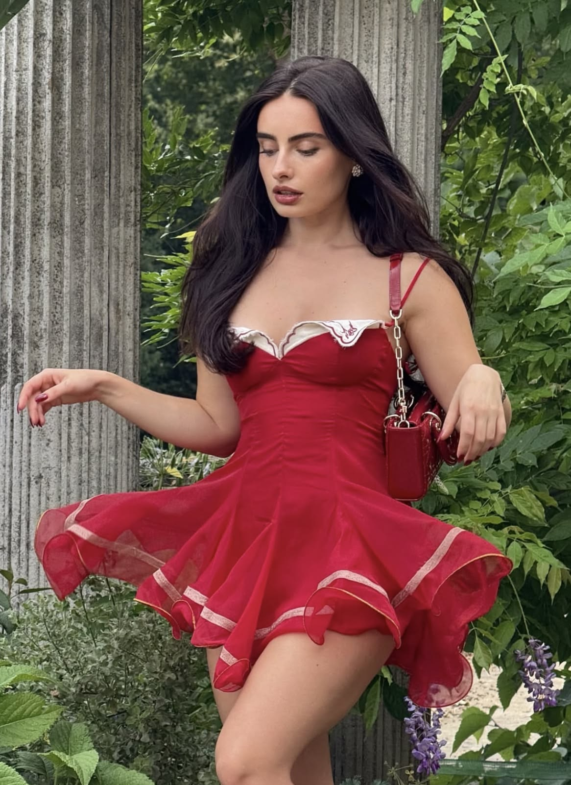 Flowy Women's Homecoming Dress Red Corset Short Prom Gown Party Dress RS3035