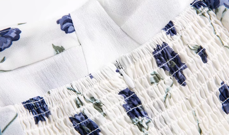 Holiday style long white 2025 new temperament dress R2659