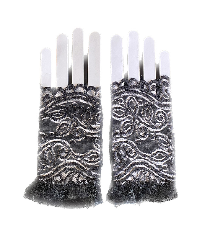 Summer lace gloves fingerless thin half gloves summer breathable sunscreen fingerless short S6277