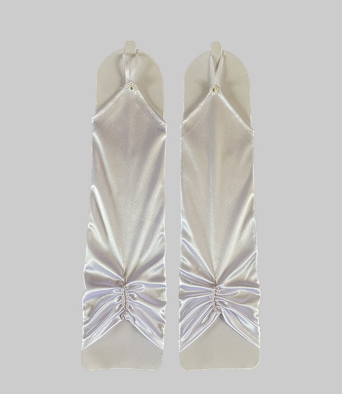 Summer hook finger nail beaded satin bridal gloves prom gloves wedding party banquet elegant S6276