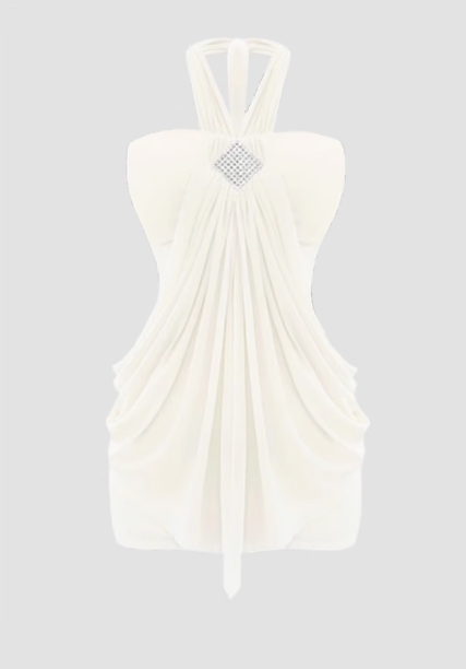 2025 Pure Desire Pleated Waist-hugging Hip-hugging Short Skirt R1254