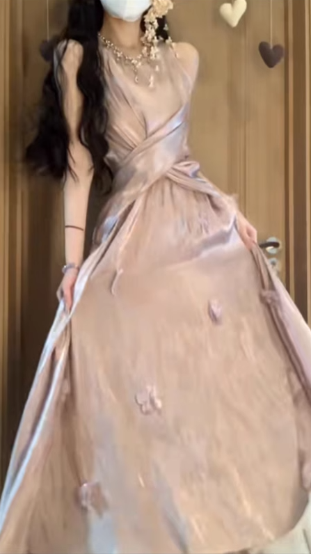 French style gentle temperament beautiful purple vest a-line skirt two-piece suit R0880