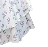 Waisted one-shoulder neckline puff sleeve princess puffy skirt 2025 new short floral skirt R0013