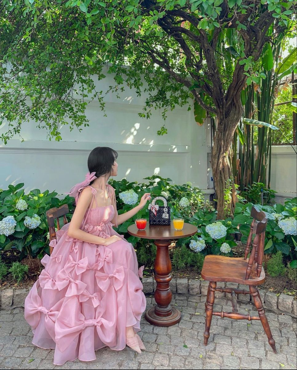 Dreamy Tulle Bow Women's Prom Gown Pink Maxi Evening Dress Birthday Dress — Fall Outfit 2026 New RS3425