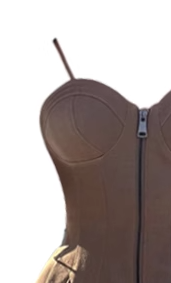 Chocolate Brownie Sexy Suspender Dress Hot Girl Retro Slim A-line Skirt Short Skirt R0159