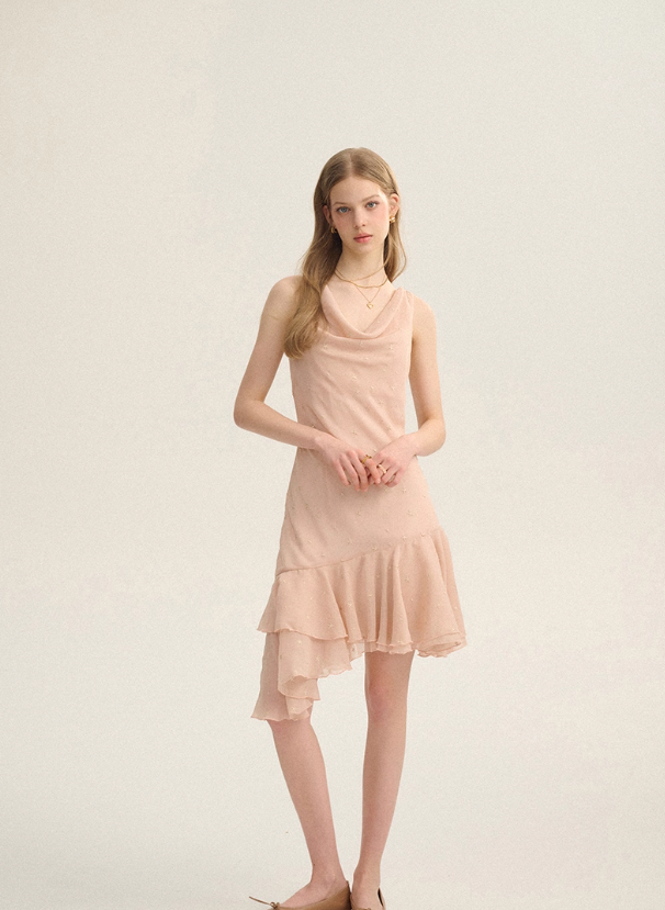 French dress swing collar suspender skirt pink petite short skirt outfit short skirt female summer R3460