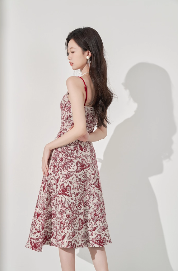 Women's suspender dress new style high-end French temperament waist slim summer skirt R4502