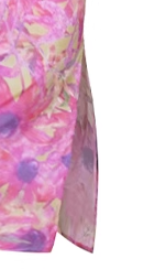 Tea break French niche design silk floral patchwork contrast color slim high waist suspender dress R0174