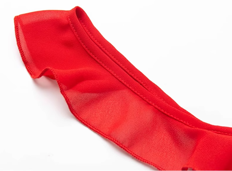 2025 Summer New Red Sexy Dress V-neck Date High-end Holiday Dress R0936