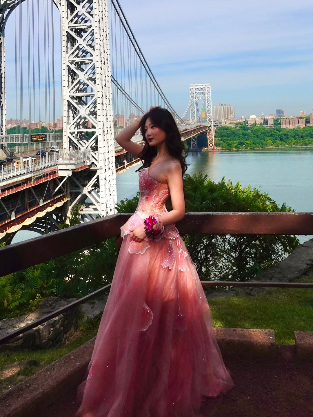 Glitter Tulle Tiered Patchwork Prom Gown Barbie Pink Women's Maxi Birthday Dress Evening Dress RS2991