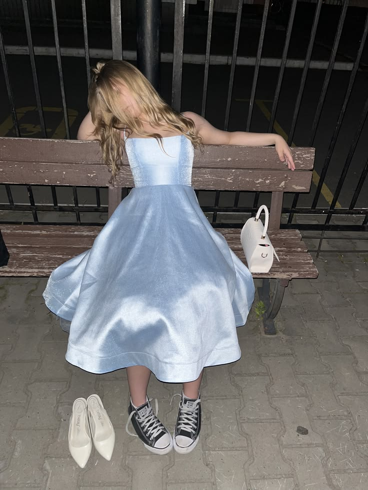 Silky Satin Women's Prom Gown Pale Blue Corset Maxi Evening Dress Birthday Dress — Fall Outfit 2026 New RS3207