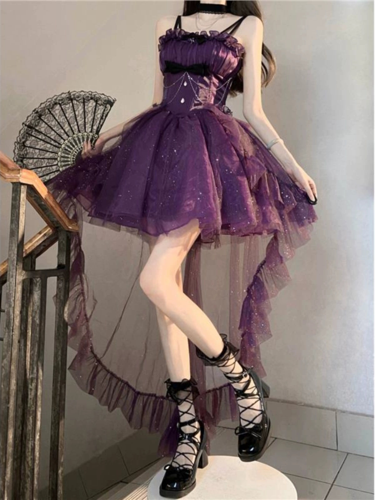 Beautiful French purple princess dress birthday dress S5760