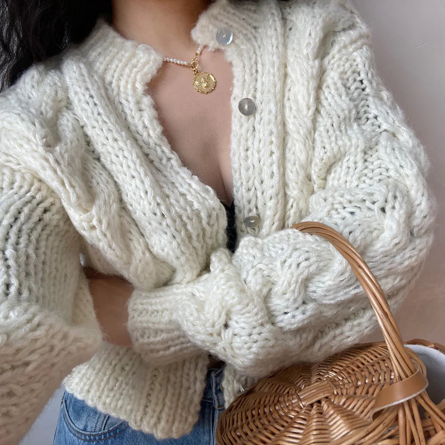 Heavy Cable Knit Cardigan S2750