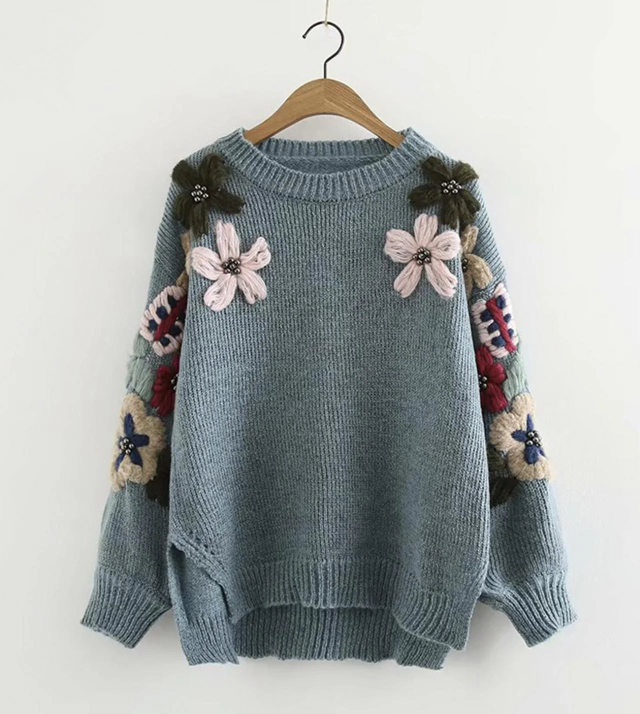 Lovely flowers long sleeve sweater S2546