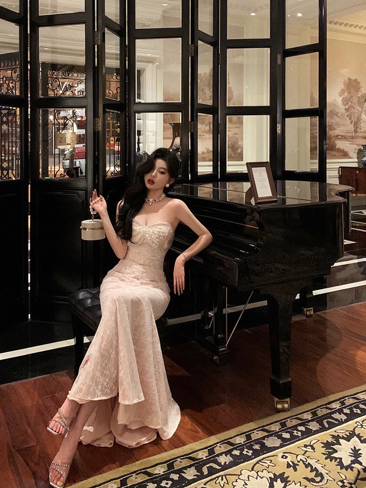 Sequined dress for women new banquet dress long party dress S5522