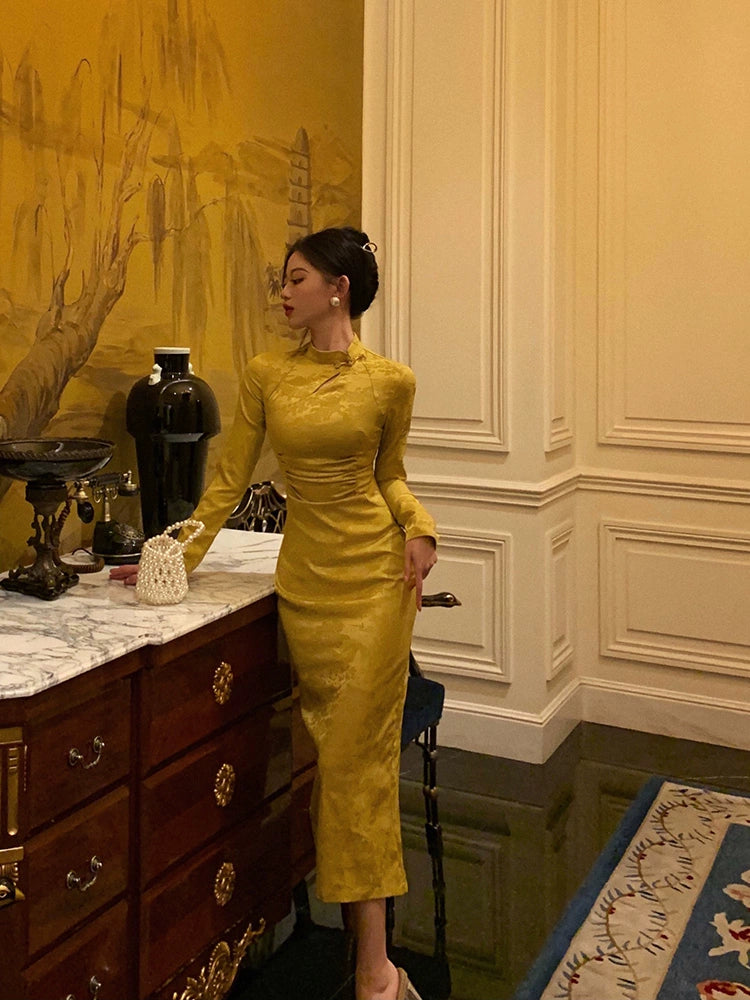 mermaid dress women new style retro long dress S5553