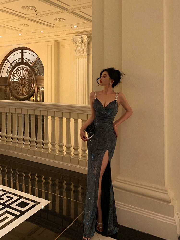 Sexy V-neck suspender dress for women, party dress S5519