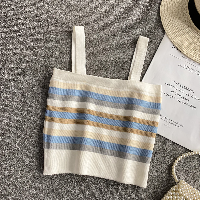 Cute striped crop top S276