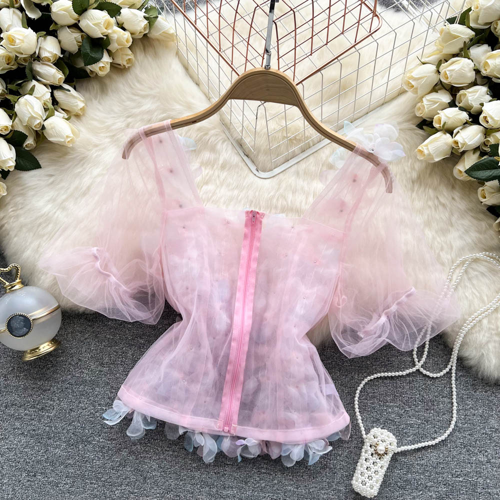 Cute flower crop tops S355