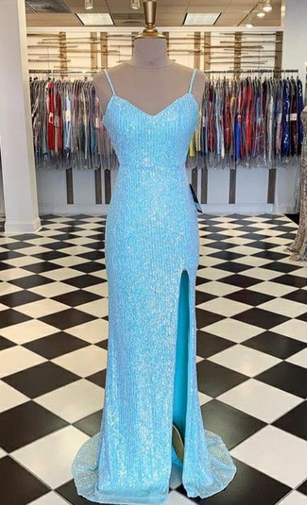 Blue Party Dress Evening Gown Prom Dress S2412