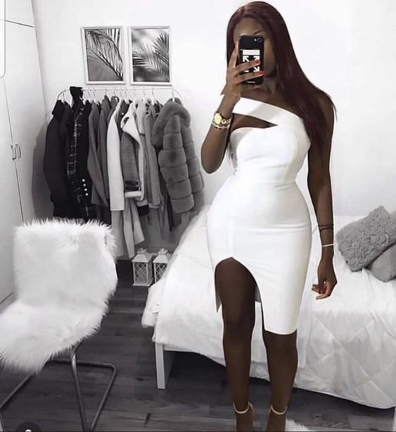 White Party Dress Evening Gown Prom Dress S2434