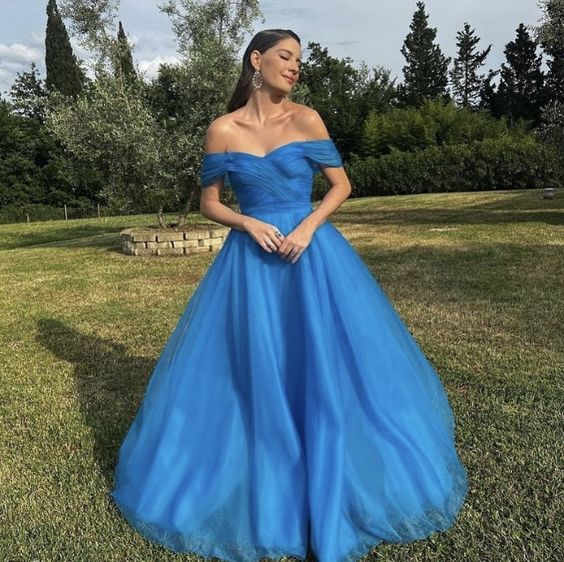 Long Prom Dresses 2023 Blue Long Evening Gowns Formal Dress S2329