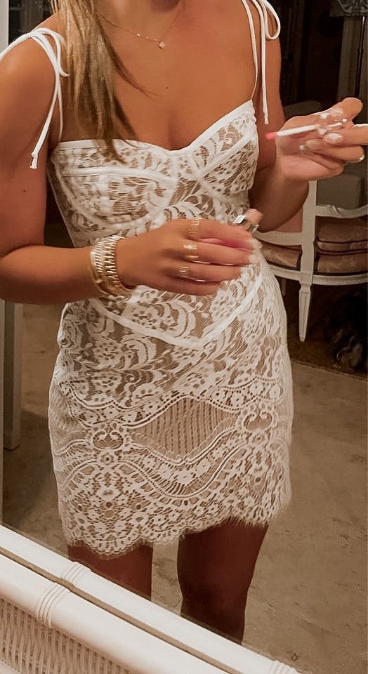 Straps Homecoming Lace Mini Party Dress S1451