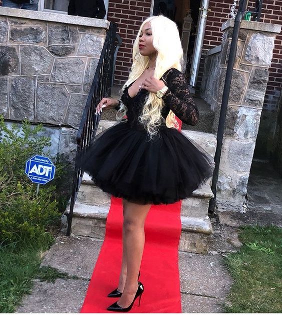 Black Dress Short Hoco Dress Sexy Party Homecoming Dresses S1395