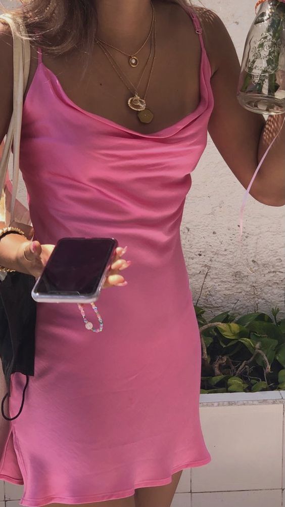 Straps Homecoming Pink Mini Party Dress S1452