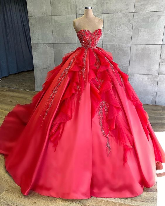 Ball Gown Long Prom Dresses, Evening Dresses S1883