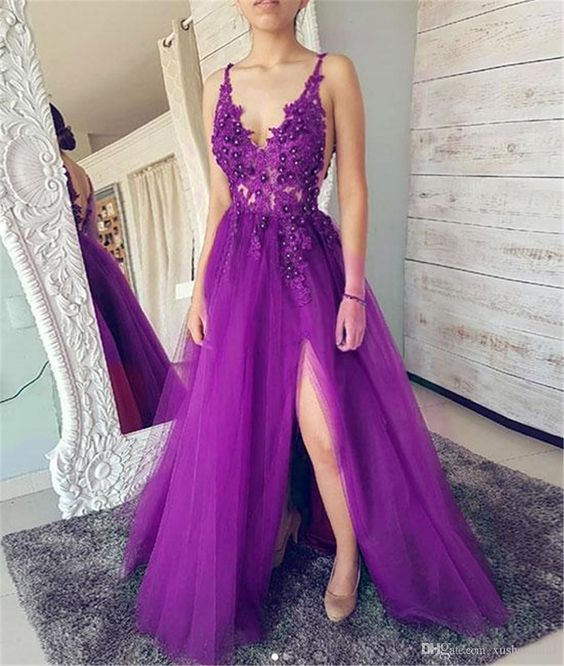 Sexy Prom Dresses, Purple Evening Party Dresses S2239