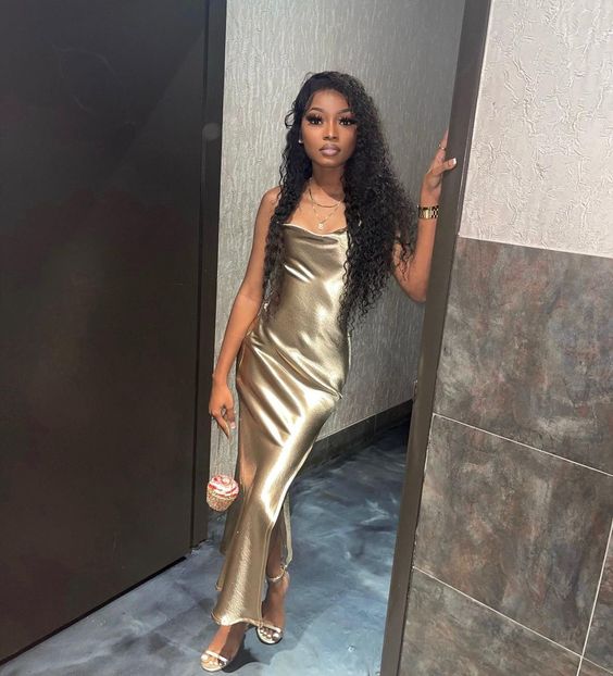 champagne prom dress sexy evening dress S1417