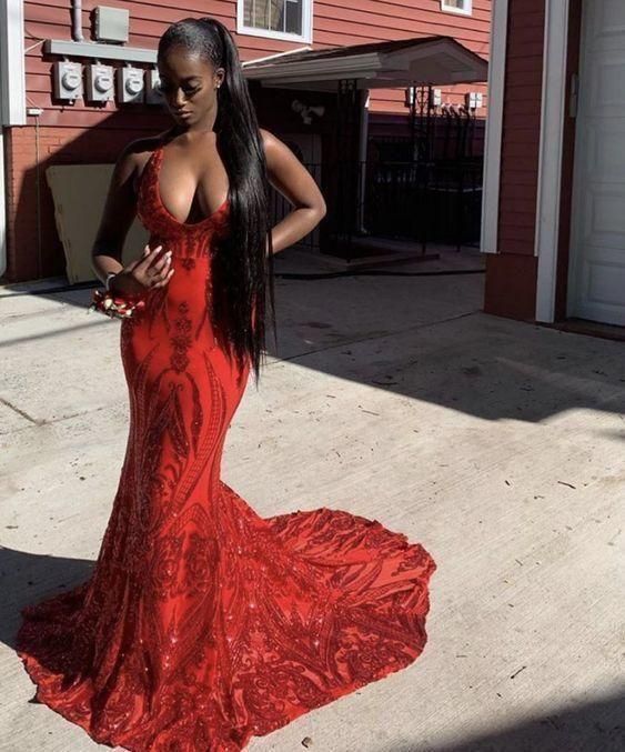 Red Sequin Prom Dress & Evening Dress S2175