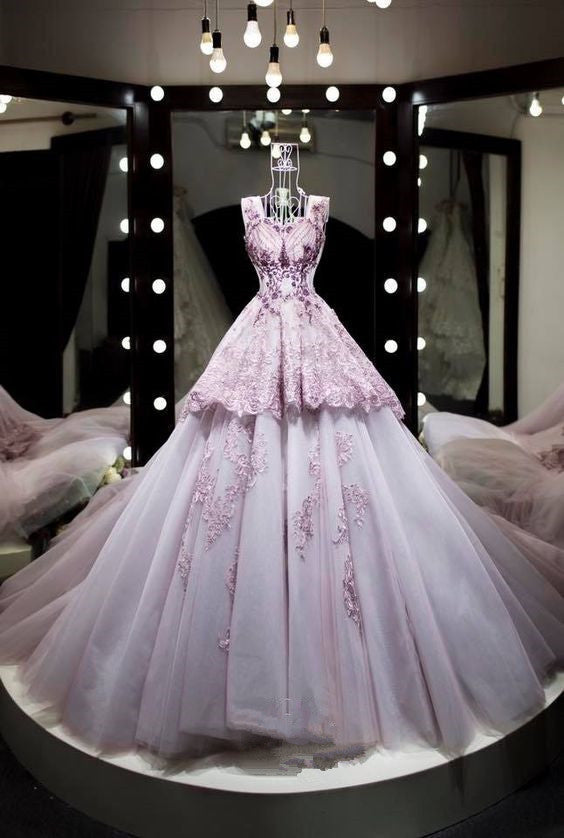 Purple Ball Prom Dresses,Evening Dresses,Winter Formal Dresses S1929