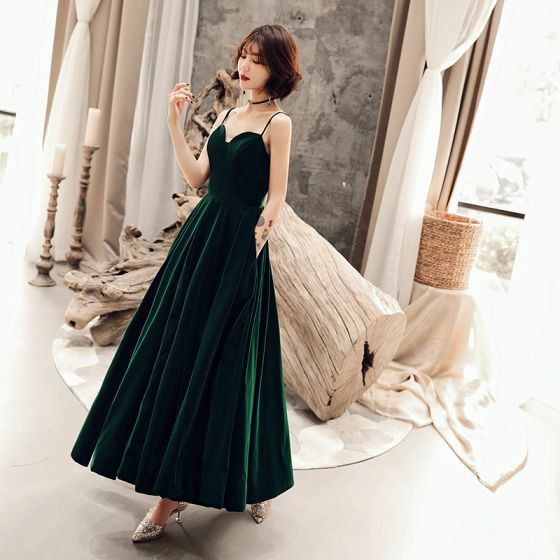 Simple Green Prom Dress, Green Bridesmaid Dress S2273